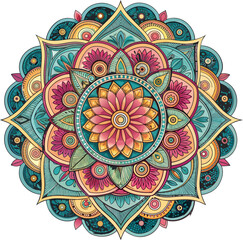 Creative floral mandala design
