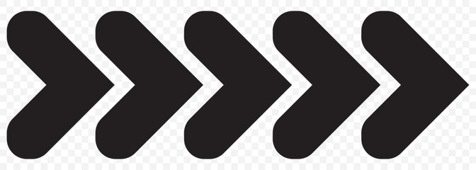 Arrow Pattern Icons – Direction, Navigation, Movement on Transparent Background. EPS 10.