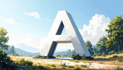 Logo of letter A, modern, white background