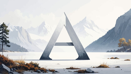 Logo of letter A, modern, white background