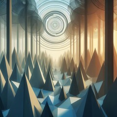 Geometric trees and circular fog