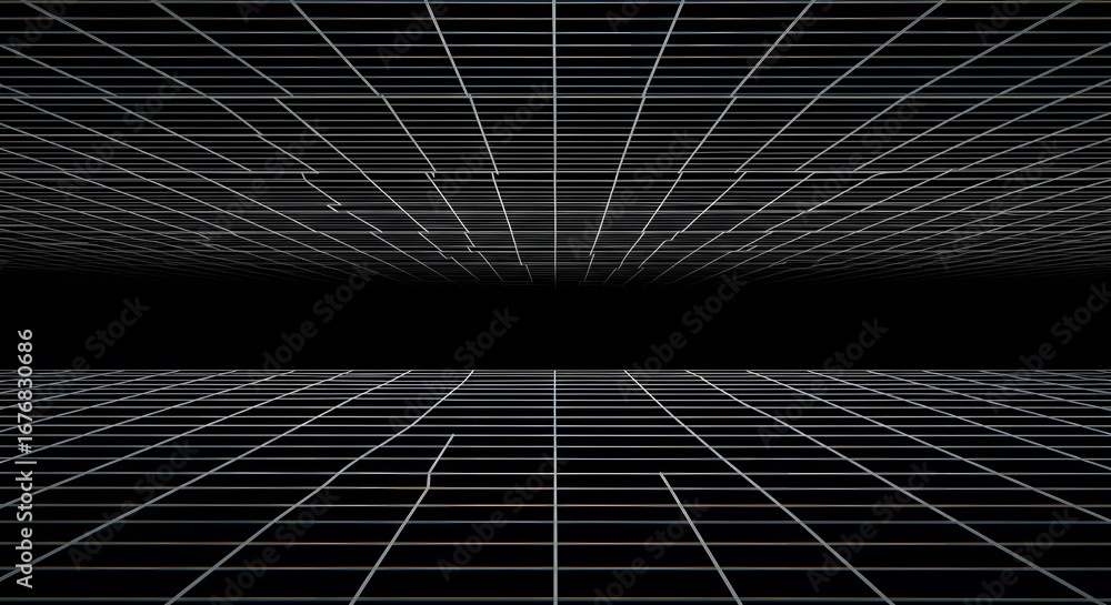 Poster abstract wireframe grid background