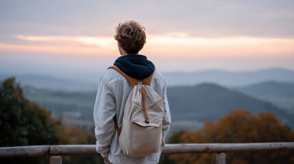 Adventure travel destination with space for text