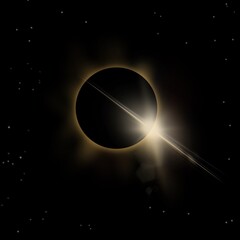 Künstlerische Darstellung einer Sonnenfinsternis