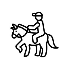 Horse Riding line icon