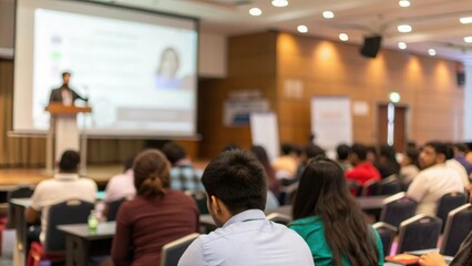 Student team presenting findings at Indian conference — teamwork and presentation skills