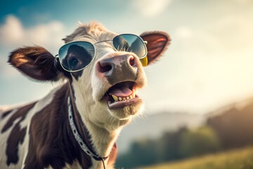 cow with goggles 