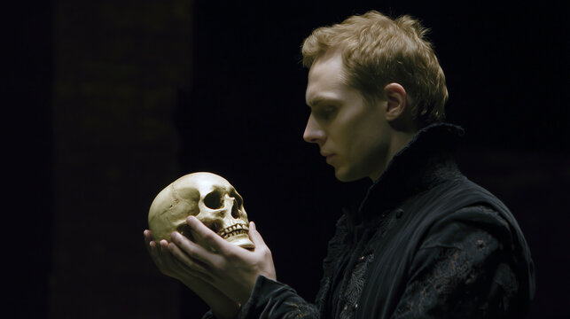 Hamlet Holding Skull &ndash; Shakespeare&rsquo;s Famous Soliloquy Scene