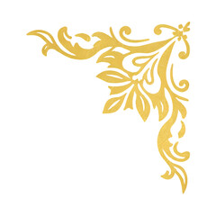 Obraz premium golden corner ornament - 2