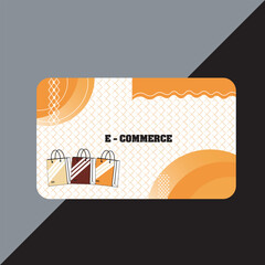 e commerce card business icon, template illustration 