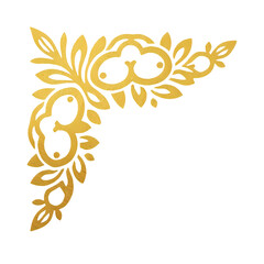 golden corner ornament - 18