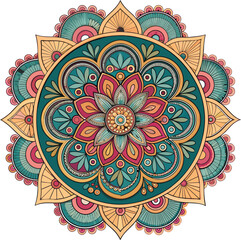creative floral mandala design
