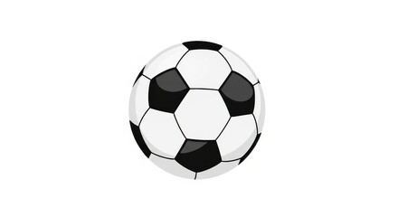 Fototapeta premium Illustrated soccer ball isolated on white background graphic element