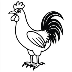 rooster isolated on white