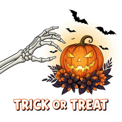 Aesthetic Halloween Graphic Spooky Trick or Treat Halloween Party