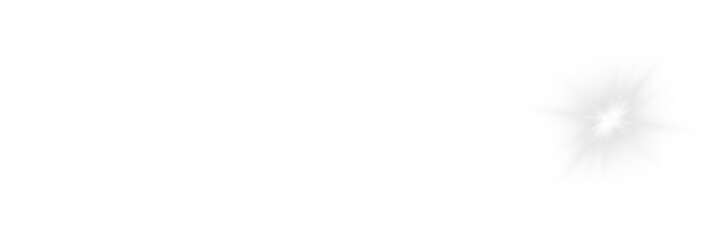 Set of three abstract light effects, including a dynamic splash and a starburst, on a transparent background.