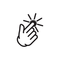 Fototapeta premium button press symbol, isolated vector illustration design