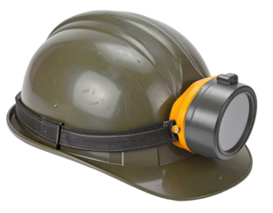 A single mining blasting cap, isolated on a white background, for use in concepts of mining and industrial safety.