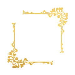 golden corner ornament - 86