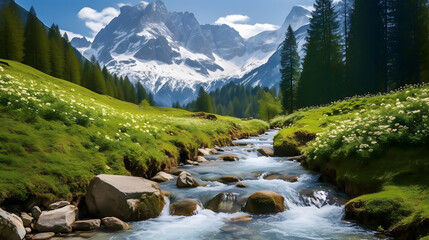 river in the mountains