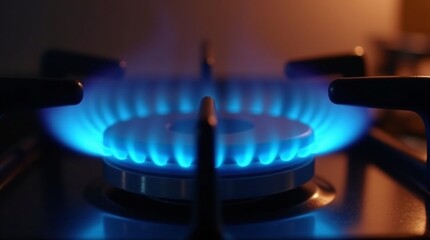 Blue gas flame on stove blue flame gas stove
