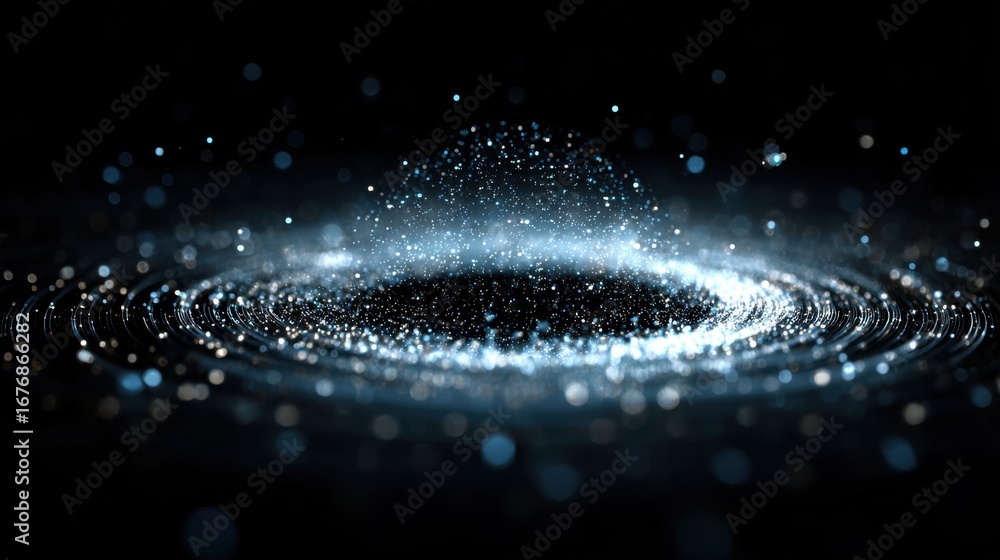 Aufkleber a mesmerizing abstract image depicting swirling particles and light, creating a cosmic and ethereal 