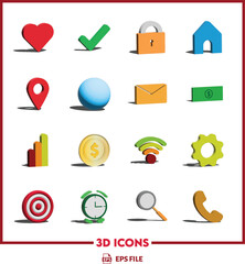 General Website - 3d Icons - Illustrations