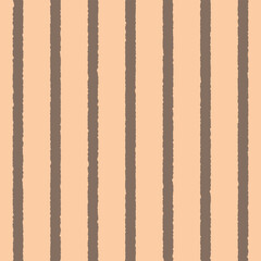 Seamless rough stripe design with walnut brown lines over a peach-toned base. Natural and elegant for fabric and print.