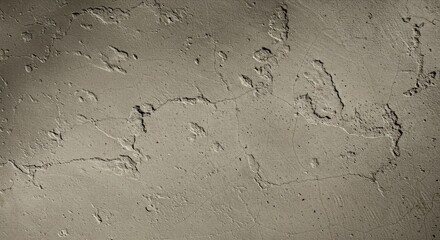 Weathered Concrete Wall Texture with Cracks and Imperfections in Sepia Tone