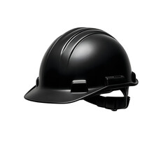 Fototapeta premium Black Safety Helmet Isolated on White Background