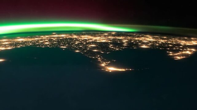 Earths Night Lights Viewed From Space