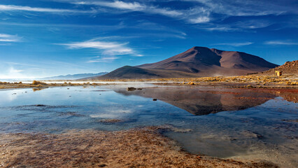 The Laguna Colorada in Bolivia