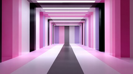 Fototapeta premium LGBTQ+ inclusive coding bootcamp, pastel flags in background, bold black and bubblegum pink palette 