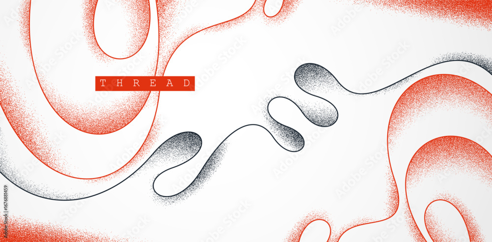 Poster vector abstract background with minimal curvy lines and textures, lifeform microorganism look like a