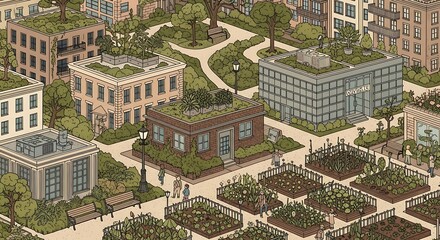 Sustainable Urban Community with Green Infrastructure.