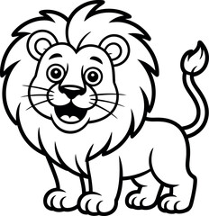 lion line art vector design