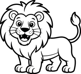 Obraz premium lion cartoon character