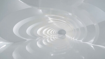 Fototapeta premium White arched futuristic architecture background
