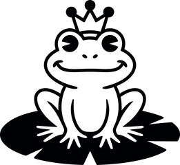 frog on white background