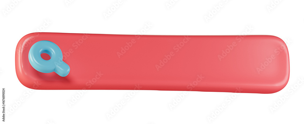 Poster 3d render of a search bar with magnifying glass icon. navigation search for web browser