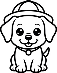 dog with hat vector