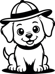 dog line art vector design