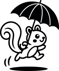 black and white cartoon illustration