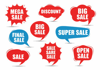 Vector stickers, speech bubbles, banner, speech bubbles, label. Coupon sale, offers and promotions vector template.