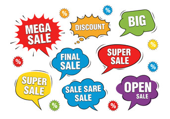 Set of sale tags