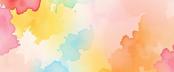 Vibrant watercolor wash textures, vertical format, pastel hues ideal for posters, advertising, soft