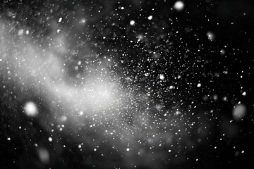 Abstract black and white image of drifting snow