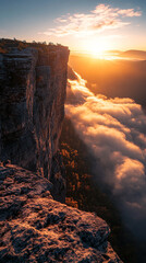 sunset in the mountains