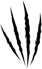 Sharp black claw marks create a dynamic, wild, and powerful visual effect