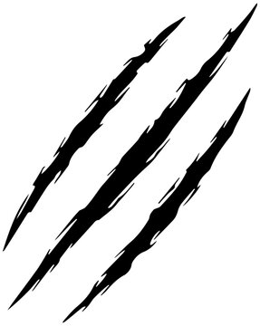 Jagged claw marks rip through surface creating dramatic, wild texture effect